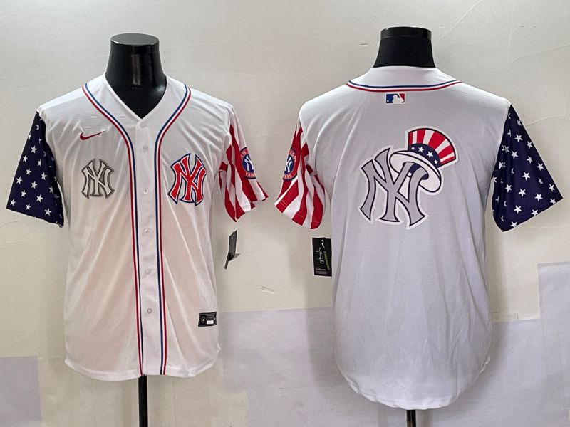 Men New York Yankees Blank White a generation of national flags Jointly Name 2025 Nike MLB Jersey style 27